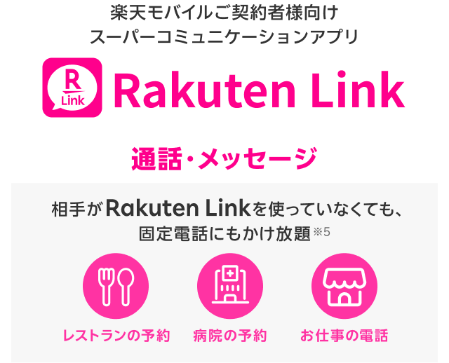 楽天モバイルご契約者様向けスーパーコミュニケーションアプリ　Rakuten Link